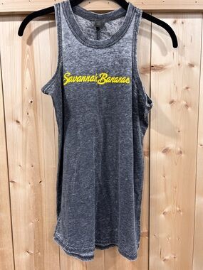 Savannah Bananas Burnout Graphic Tank Top - Grey/Yellow - Size M